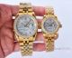 Swiss Quality Copy Rolex Datejust All Gold Palm motif Couple Watches (4)_th.jpg